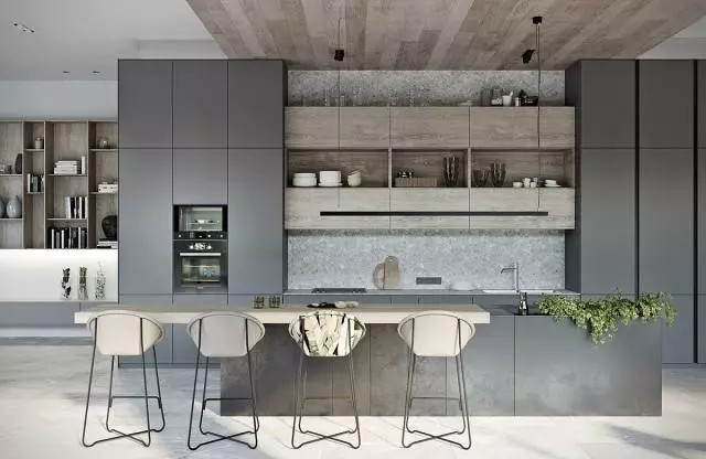 开放式厨房装修效果图