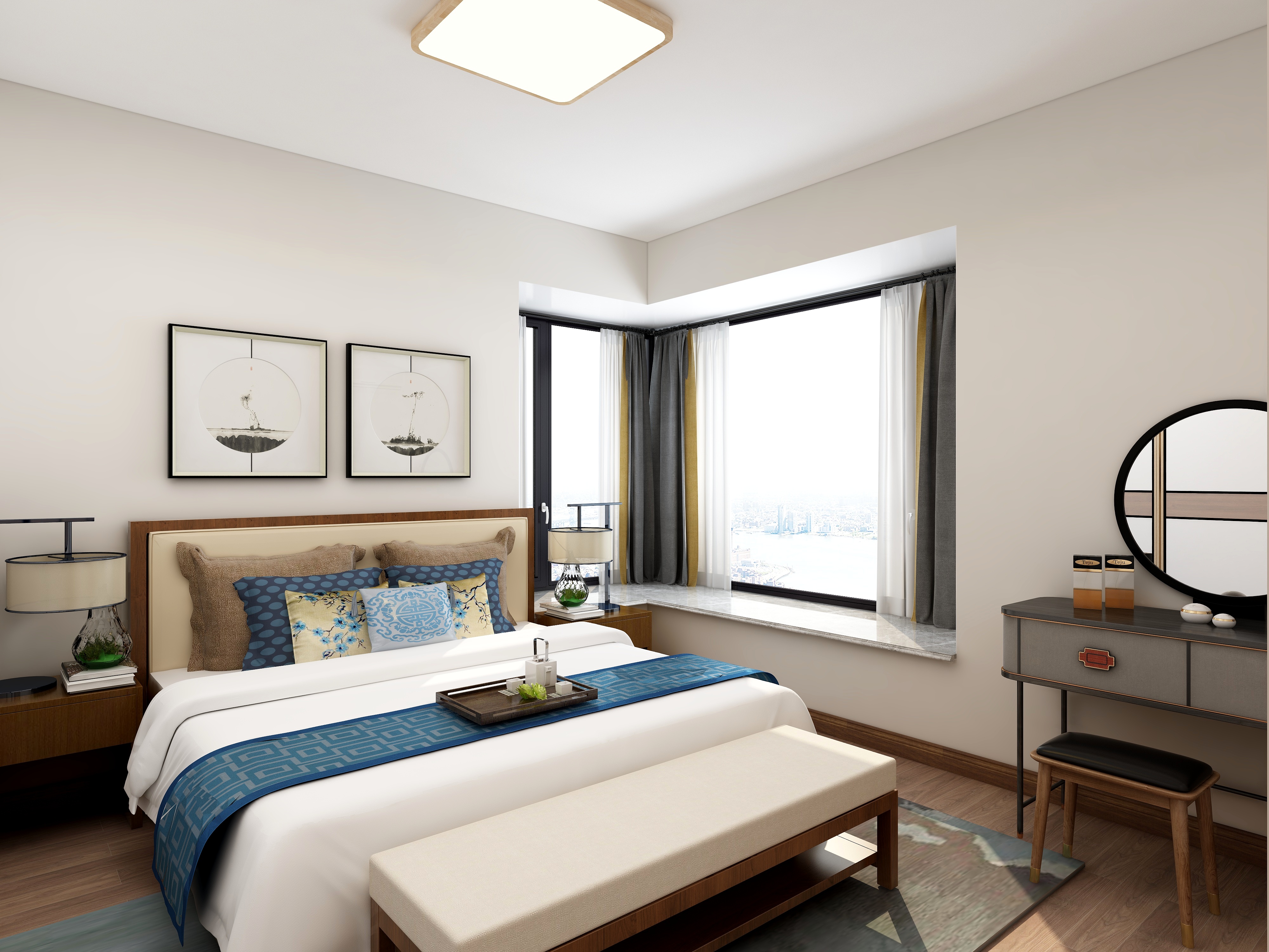 里约湖岸新中式原木风格装修 里约湖岸新中式原木风格装修